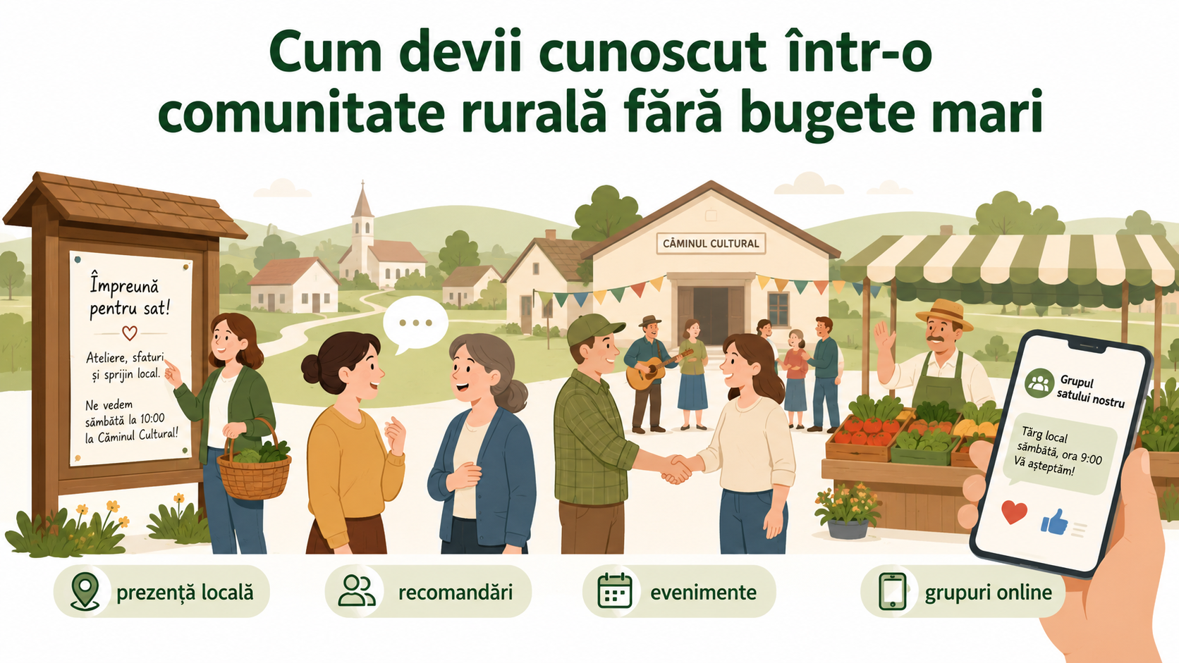 Cum devii cunoscut într-o comunitate rurală fără bugete mari